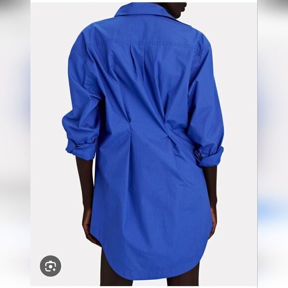 New Alix NYC Clay Poplin Shirt Dress in Cobalt Size Small - Picture 3 of 13